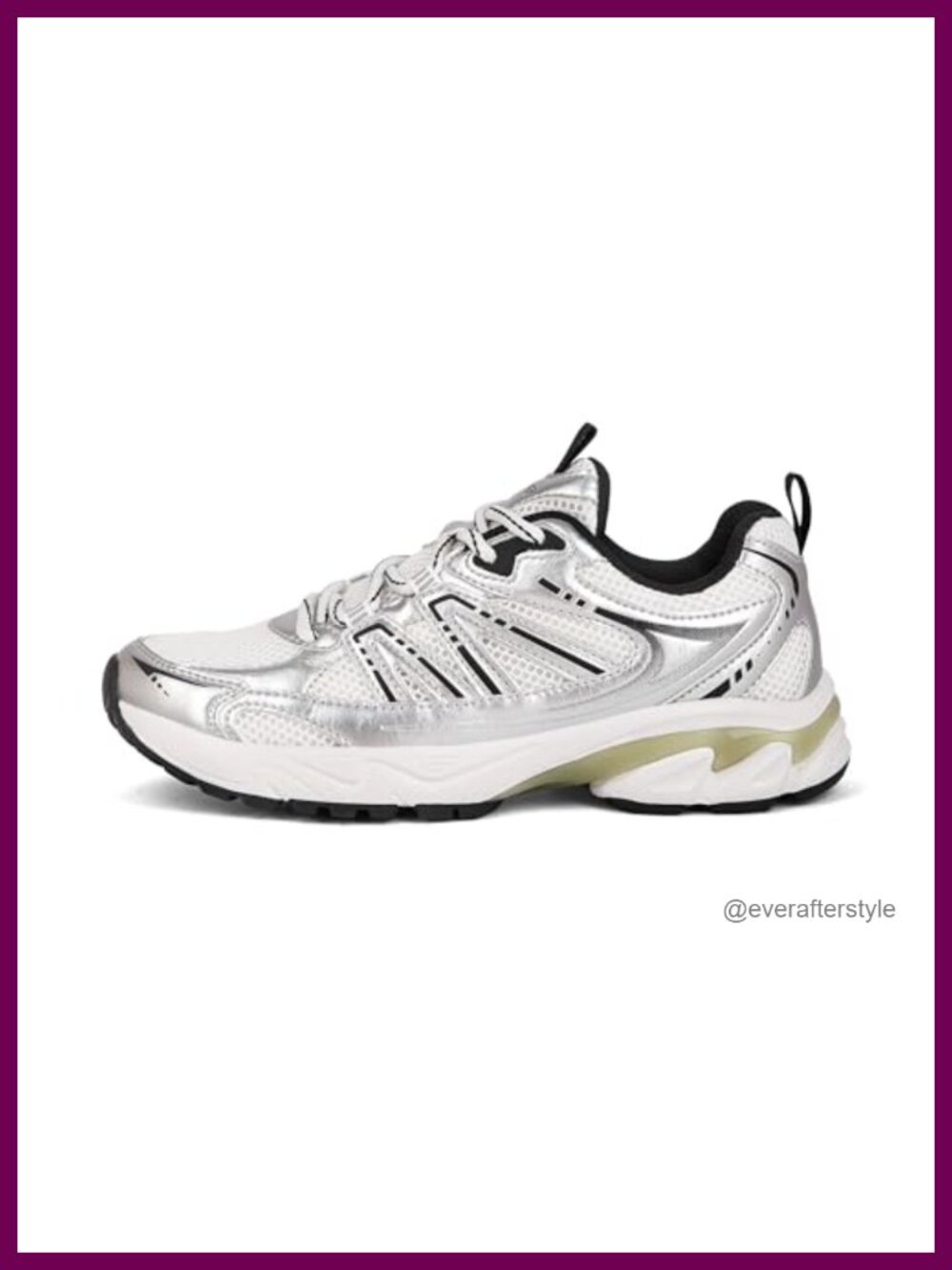 Women's Chunky Fashion Sneakers PU Mesh Athletic Walking Shoes Lace-Up